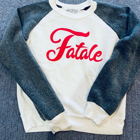 Wildfox teddy Fatale sweatshirt. Size small. - Picture 2 of 3